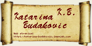 Katarina Budaković vizit kartica